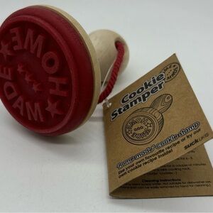 Red and Wood Cookie Stamper